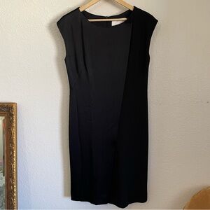 Hugo Boss Black Knee Length Dress Size US 4 Drapena Black Tie Business Work